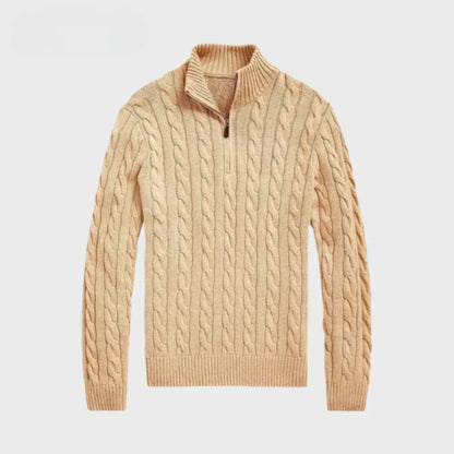 Grobstrick-Pullover mit Reissverschluss