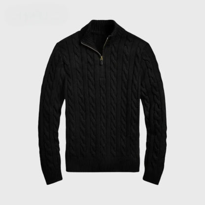 Grobstrick-Pullover mit Reissverschluss